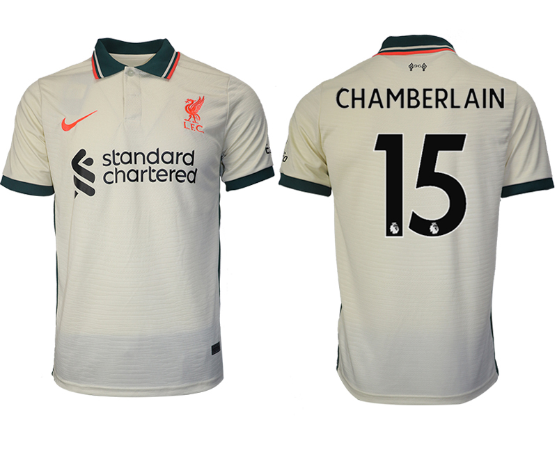 Men 2021-2022 Club Liverpool away aaa version cream #15 Soccer Jersey
